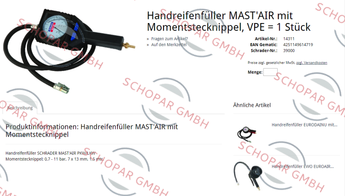 Schrader-39000 (Art-Nr. 14311)  price