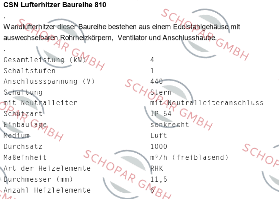 Schniewindt-CSN Lufthitzer 810/4 (24710603630445425)  price