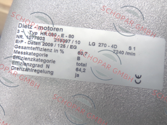 Dietz-Motoren-HR 090-E-80-124HZ-3,0-INVB  price