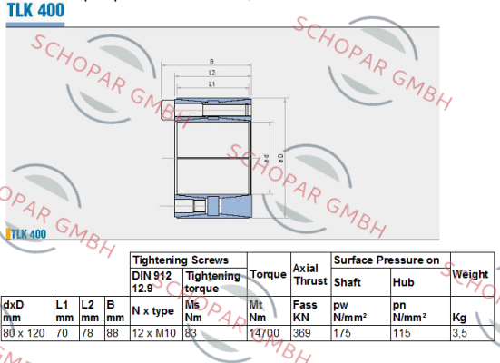 Tollok-TLK400  80x120mm  price
