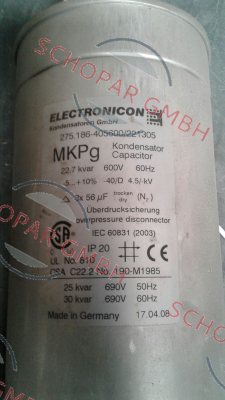 Electronicon-P/N:1051317 Type: 275.186-405600/221K02 price