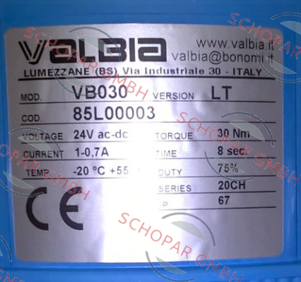 Valbia-85L00003 / VB3024 price