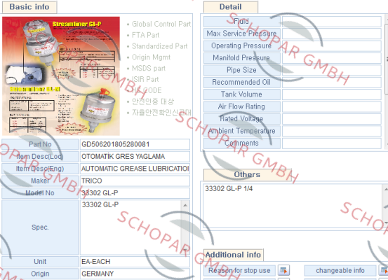 Trico-33302 GL-P  price