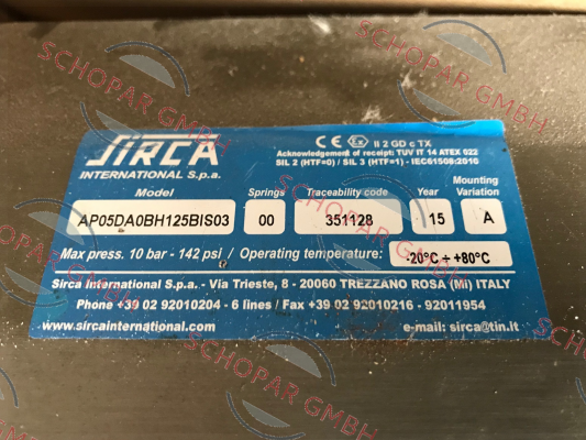 Sirca-RAP05PA  price
