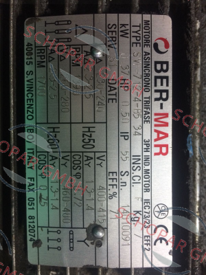 Ber-Mar Motors-SVF 712-4-B5 34  price