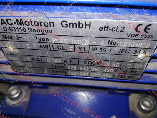 AC Motoren-FCPA 100LB-4, Nr:06104908 obsolete, replacement FCPA 100 LB 4/PHE  price