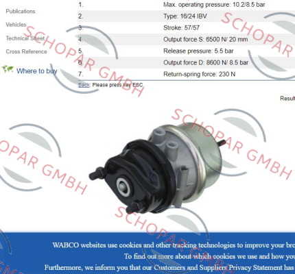 Wabco-04454107764  price