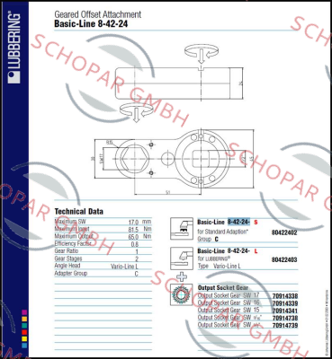 Lubbering-Basic-Line 8-42-24-S  price