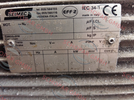 Seimec (Rossi)-B bearing plate for Mot.3 N. 07700/09 3/09 (HFV 11 2M  2  B5) obsolete,  price