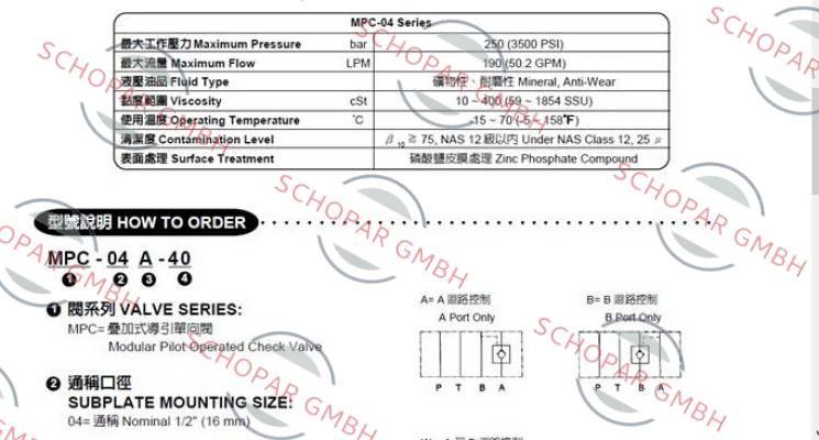KCL HYDRAULIC PUMPS-MPC-04A-40  price