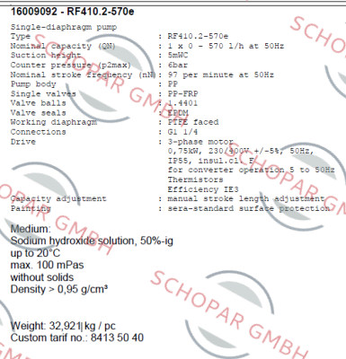 Sera-RF410.2-570e price