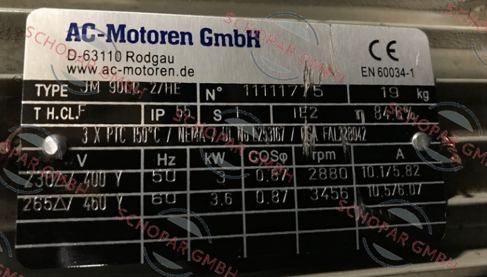 AC Motoren-JM 90LC-27HE  price
