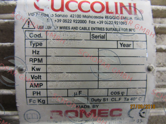 Cuccolini-bearings for CM143 P4 price