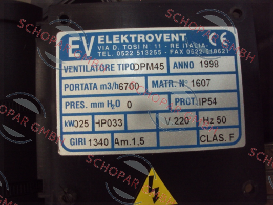 ELEKTROVENT-DPM45 - replaced with Type VN - Wall ER 454 M - 0.25 kW price
