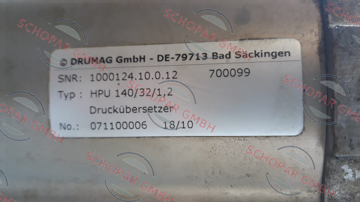 Specken Drumag-HPU 140/32/1,2 price