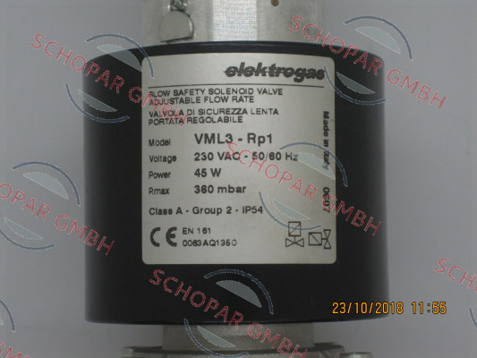 Elektrogas-VML-3-RP1 - 230 VAC - 50/60 Hz - 360 mbar (stock) price