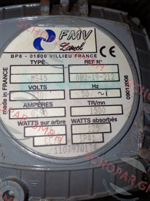 FMV-Lamel (now Ziehl Abegg)-MS45, 082-19-212 REPLACED BY MK34 # 5001029155 price
