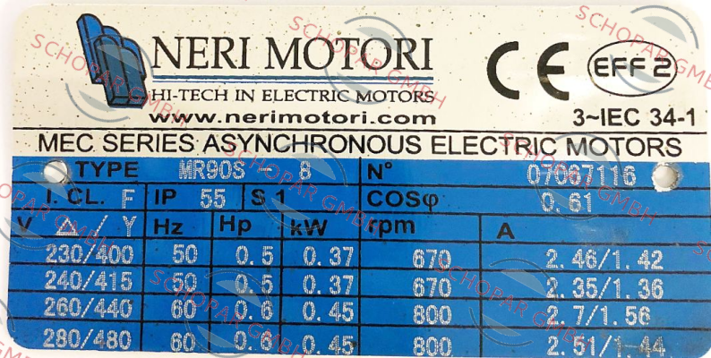 Neri Motori-T090S 8P price