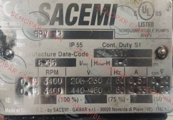 Sacemi-SPV 12 price