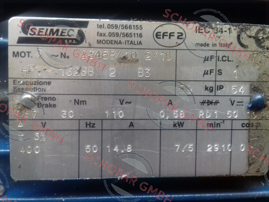Seimec (Rossi)-EFF2 IEC 34-1 REPLACED BY HBV 132SB 2 400-50 B3 price
