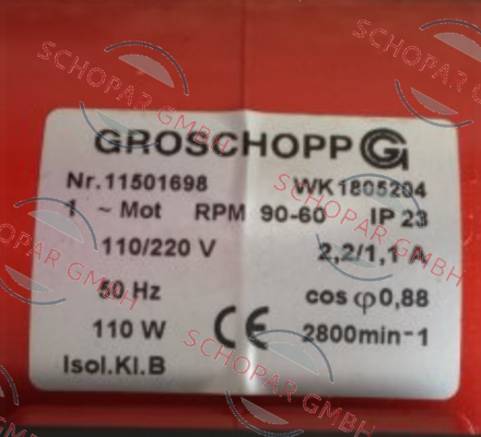 Groschopp-Nr. 11501698 WK 1805204 - OEM price