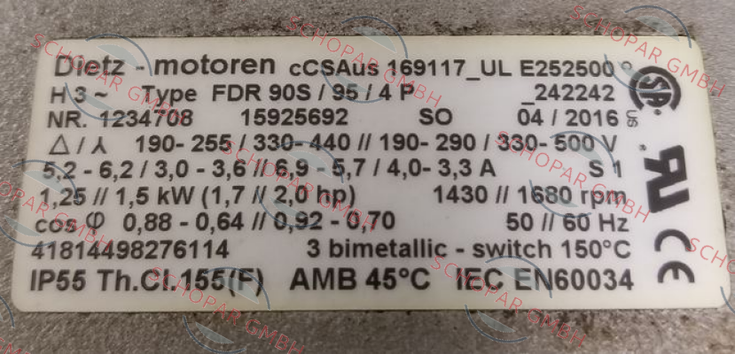 Dietz-Motoren-FDR90S/95/4P (OEM) price