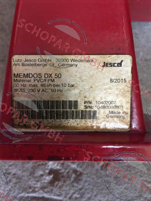 Jesco-P/N: 10402007 S/N: 104B0003801 price