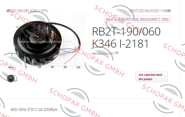 Emc-RB2T-190/060 K346 I-2181 price