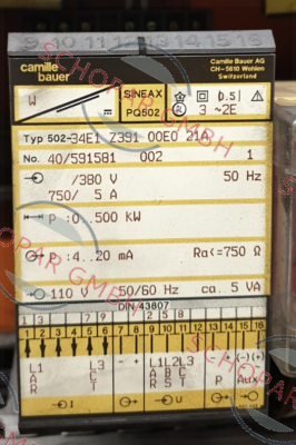 Camille Bauer-SINEAX PQ502 price
