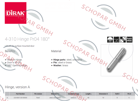 Dirak-223-9001.00-00000 price