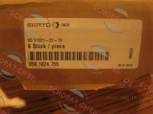 Serto-P/N: 058.1024.755 Type: SO 51021-22-18 price