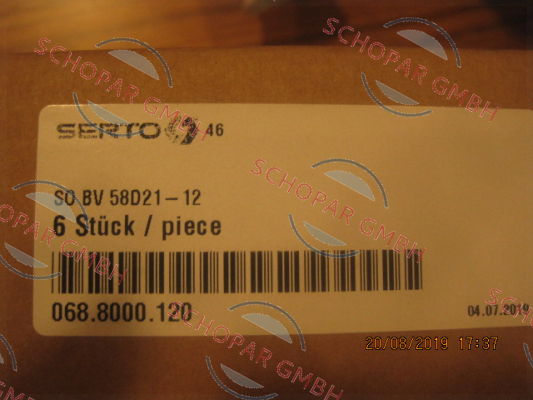 Serto-P/N: 068.8000.120, Type: SO BV 58D21-12 price