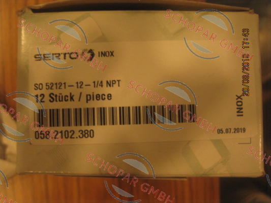 Serto-P/N: 058.2102.380, Type: SO 52121-12-1/4 NPT price