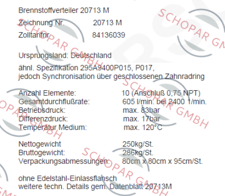 Scherzinger-400121 / 20713M price