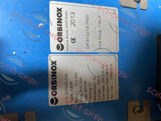 Orbinox-EPDM gasket for  EB06 (PN 10 DN 200) OS 237225-004 price