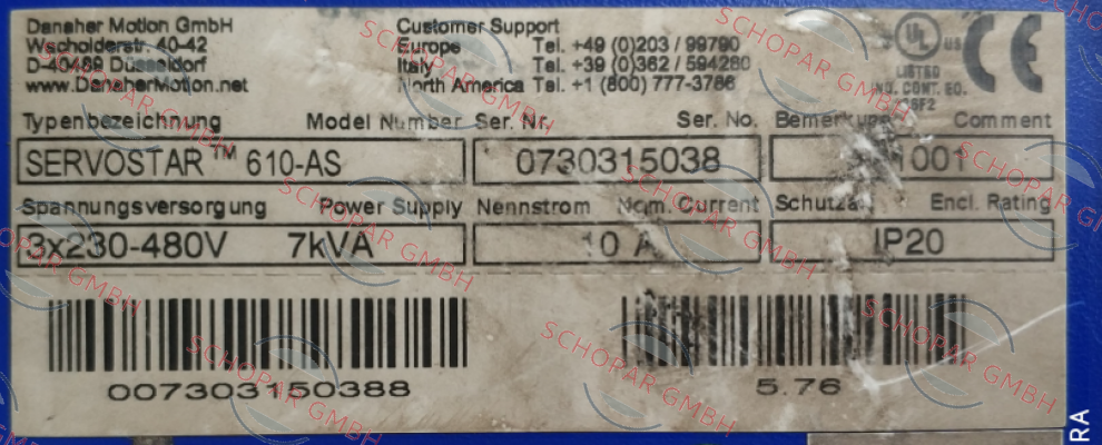 Danaher Motion-DE-90353-V2 price