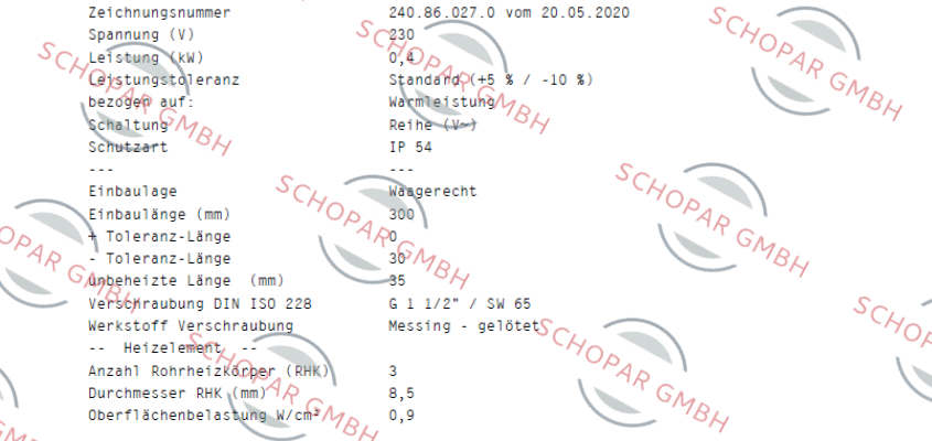 Schniewindt-ERCT/30-0,4-230 price