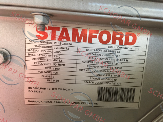 Stamford-LVSI804T2 price
