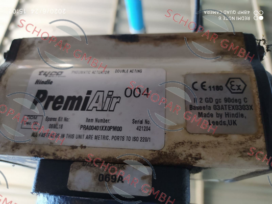 TYCO-PRA00401XX0PM00 S/N: 421204 obsolete,alternative Proval Series PA75DA,brand Cotswold Valves price