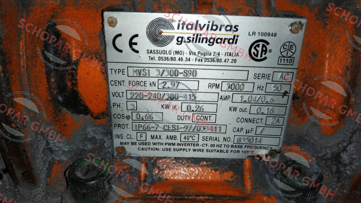 Italvibras-MVSI 3/300- S90 price