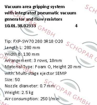 Schmalz-Typ: FXP-SW70 280 3R18 O20 price