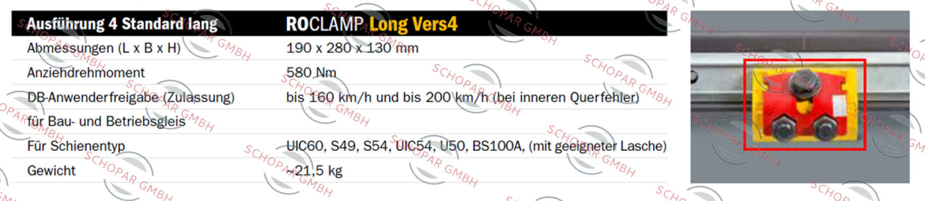 Robel-9806805004, Type: ROCLAMP Long Vers4 price