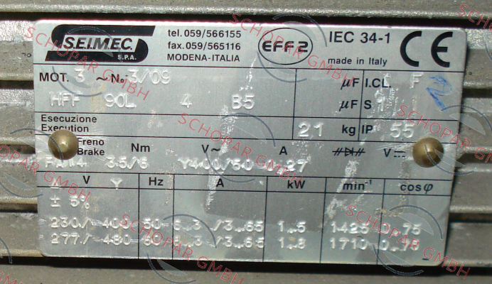 Seimec (Rossi)-BRAKE FOR TYPE:HFF 90L 4 B5 ALTERNATIVE HBF 112M 4 230.400-50 B5 price