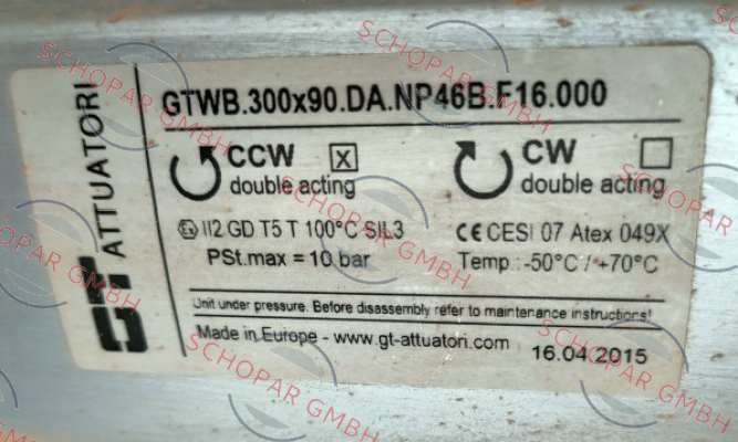 GT Attuatori-GTWB.300x90.DA.NP46B.F16.000 price