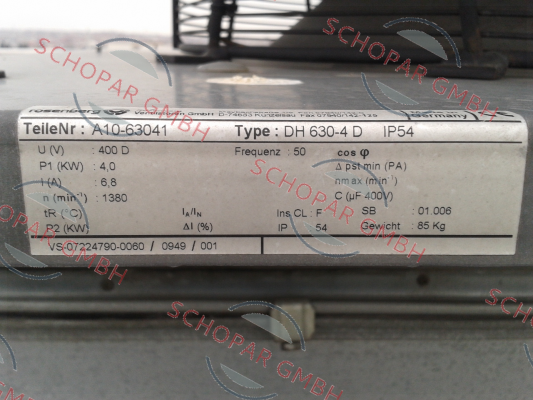Rosenberg-A10-45040 DH 450-4 D IP54, VS-07224790-0060/0949/001 obsolete, replacement DHE 450-4 D.5HA price
