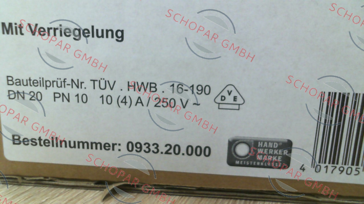 Syr-PN:  093320000 Type 933.1 price