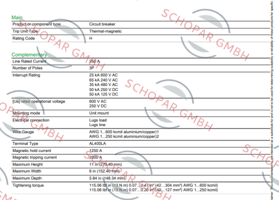 Square D (Schneider Electric)-LHL36250 price