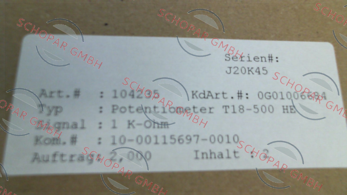 ALTMANN-P/N: 104235 Type: T18-500 price