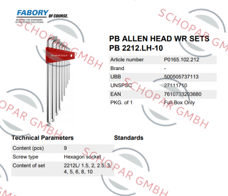 Fabory-P0165.102.212 price