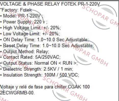 Fotek-PR-1-220V  price